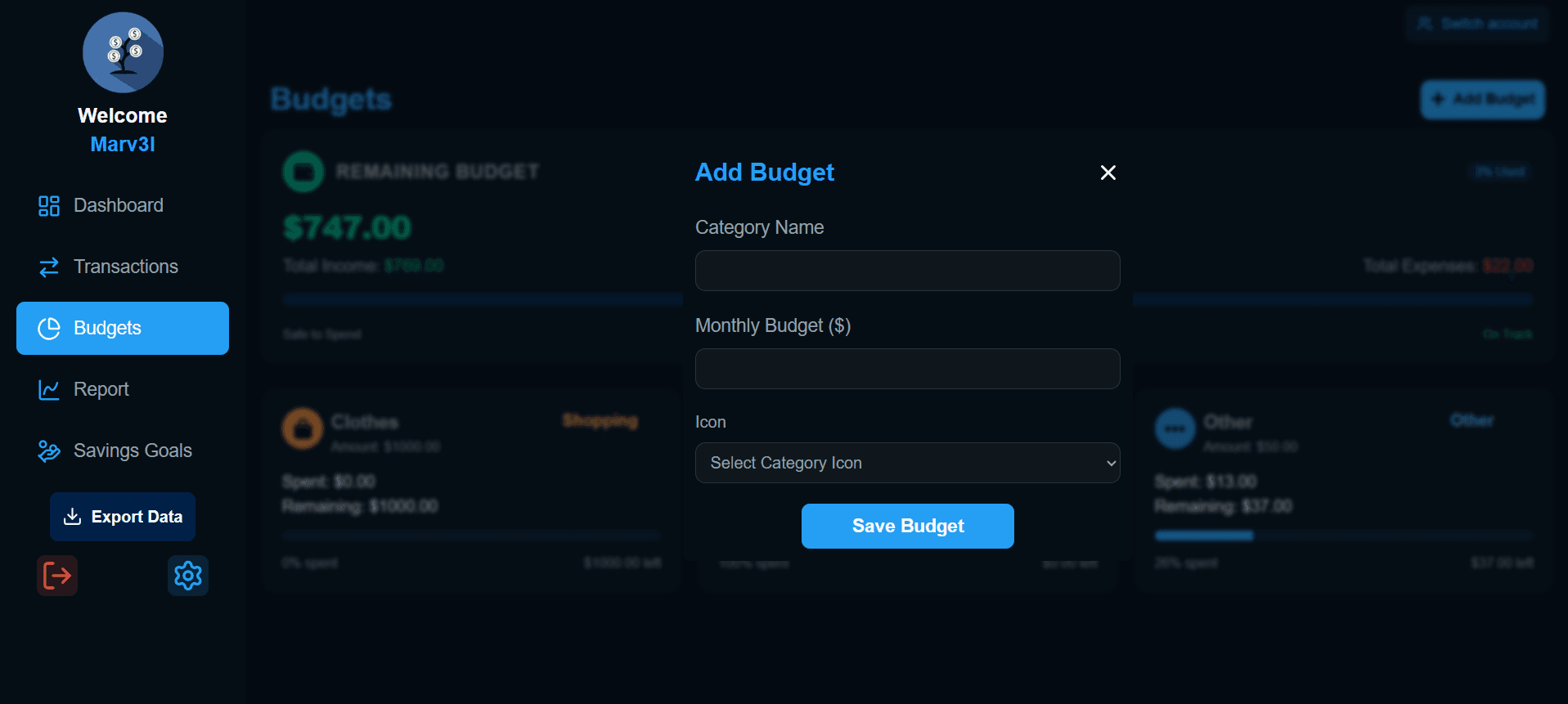 5. Create Budgets