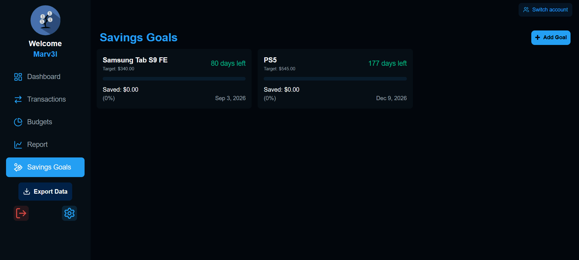 6. Track Savings Progress