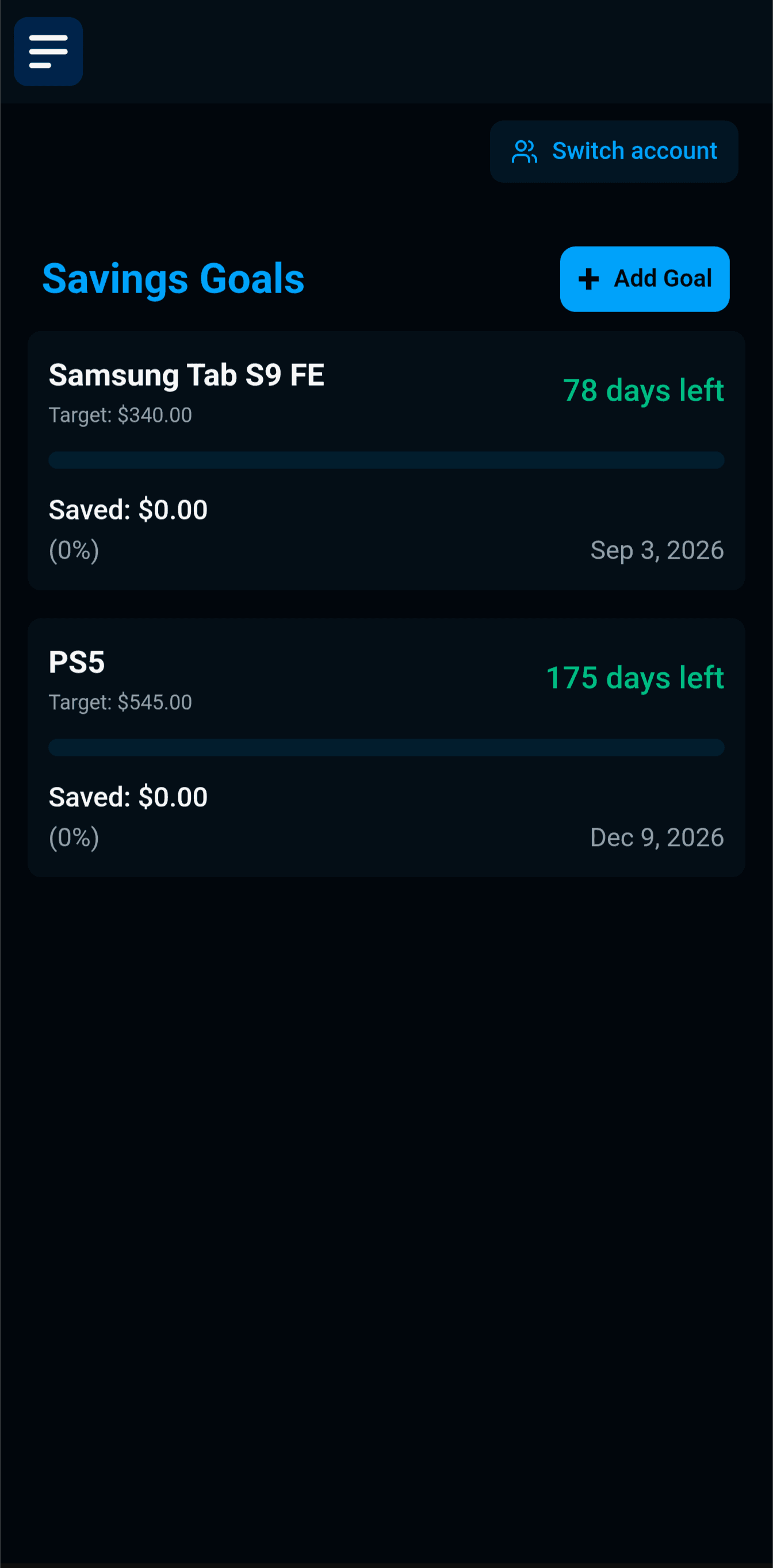 6. Track Savings Progress