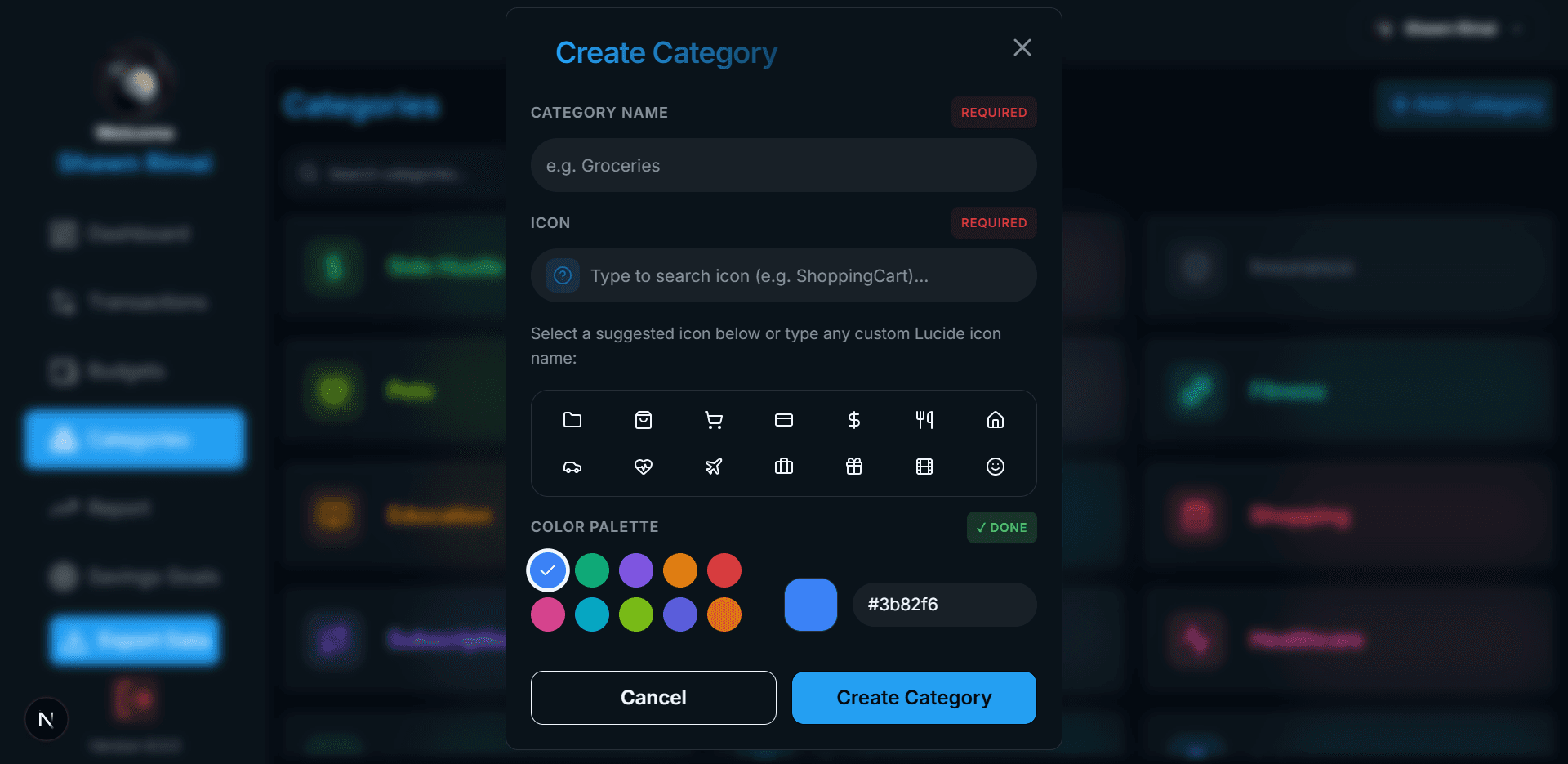7. Create & Update Categories