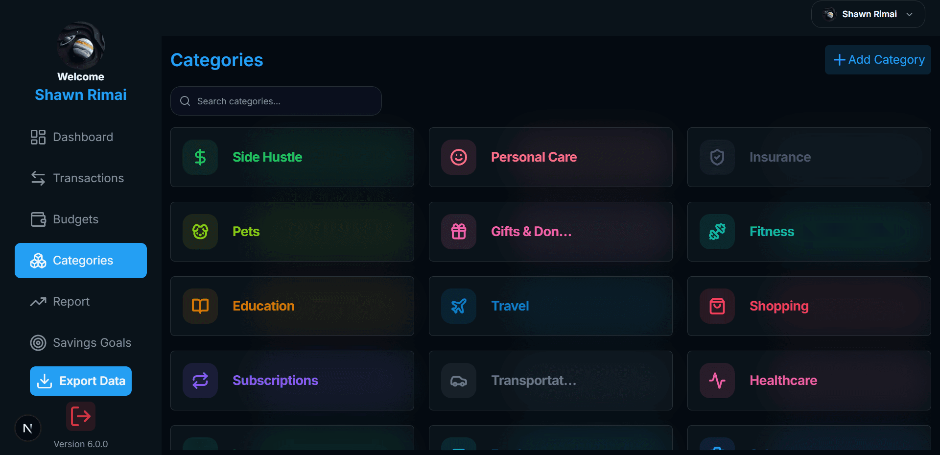 6. Organize Custom Categories